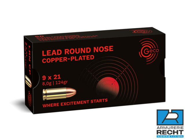 GECO 9x21 LEAD ROUND NOSE COPPER-PLATED 8,0g 